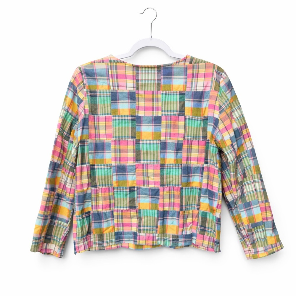 Vintage Y2K Madras Plaid Jacket Cardigan Shirt Shacket quilt like BFA Classics - Picture 3 of 5